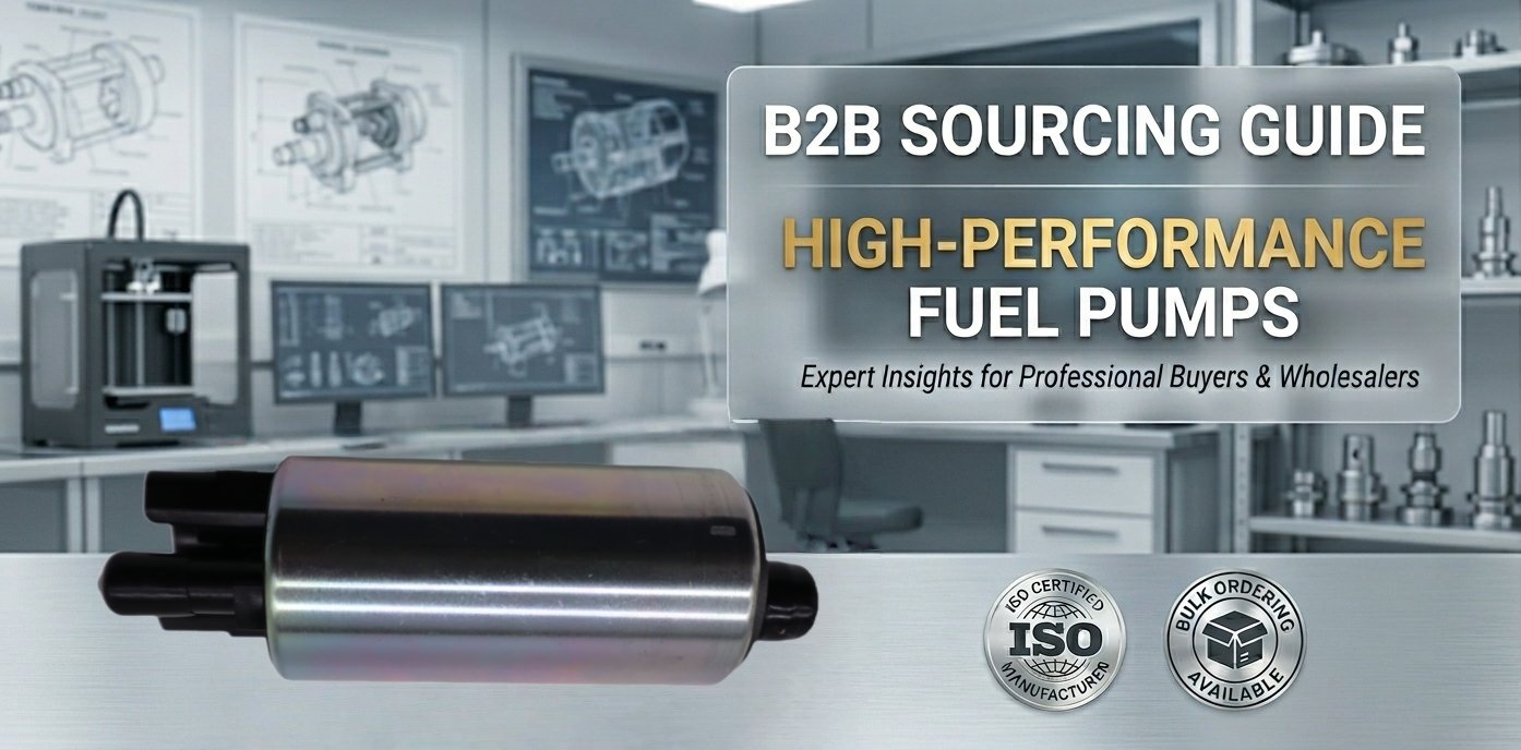 High-quality automotive fuel pump KL-WS3801 by ISO certified manufacturer displayed in a professional industrial laboratory setting for B2B supply